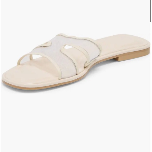 Dolce Vita Flori Slide Sandal (Women) Off White Mesh Size 7.5 - Picture 9 of 15